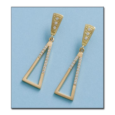 PENDIENTES EN ORO DE 18KL CIRCONITAS