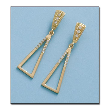 PENDIENTES EN ORO DE 18KL CIRCONITAS