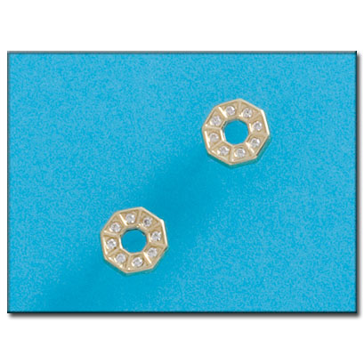 PENDIENTES EN ORO DE 18KL CIRCONITAS