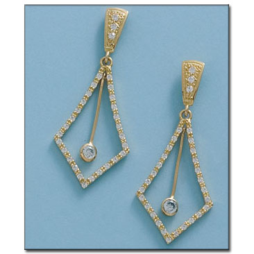 PENDIENTES EN ORO DE 18KL CIRCONITAS