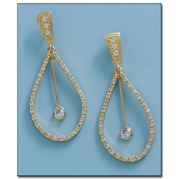 PENDIENTES EN ORO DE 18KL CIRCONITAS