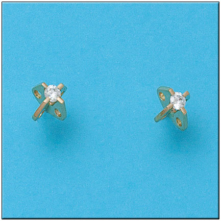 PENDIENTES EN ORO DE 18KL CIRCONITAS