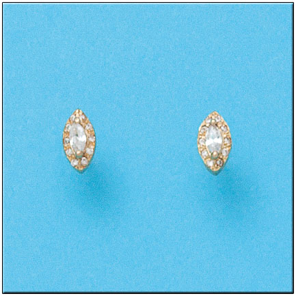 PENDIENTES EN ORO DE 18KL CIRCONITAS