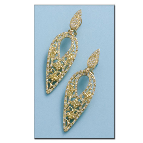 PENDIENTES EN ORO DE 18KL CIRCONITAS