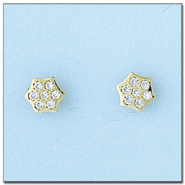 PENDIENTES EN ORO DE 18KL CIRCONITAS