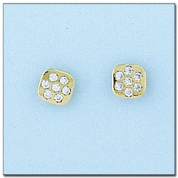 PENDIENTES EN ORO DE 18KL CIRCONITAS