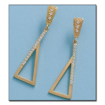 PENDIENTES EN ORO DE 18KL CIRCONITAS
