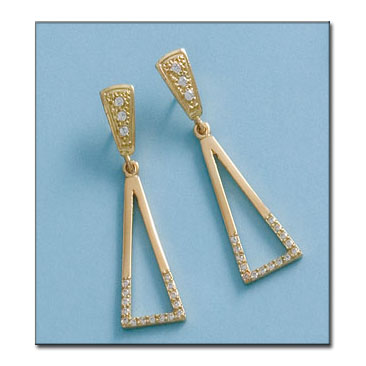 PENDIENTES EN ORO DE 18KL CIRCONITAS 