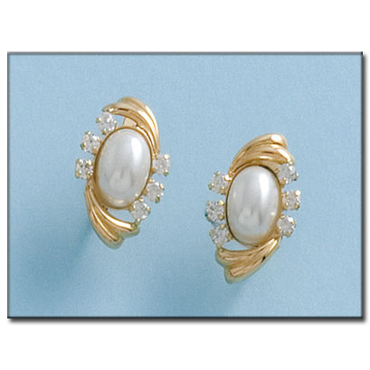 PENDIENTES EN ORO DE 18KL CON PERLAS