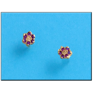 PENDIENTES EN ORO DE 18KL CRISOPAL ROJO