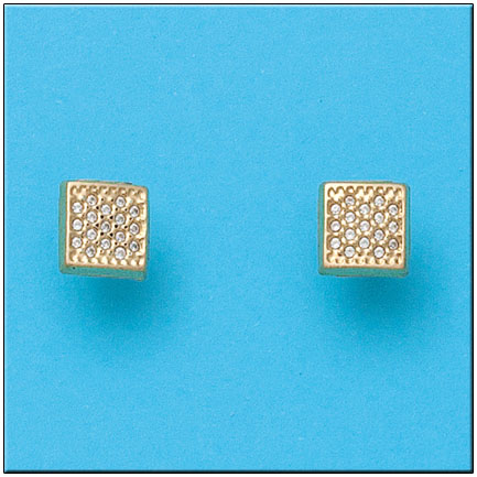 PENDIENTES EN ORO DE 18KL CUADRADOS