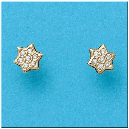 PENDIENTES EN ORO DE 18KL ESTRELLAS