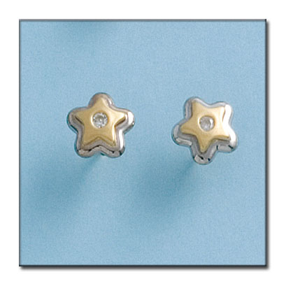 PENDIENTES EN ORO DE 18KL ESTRELLAS