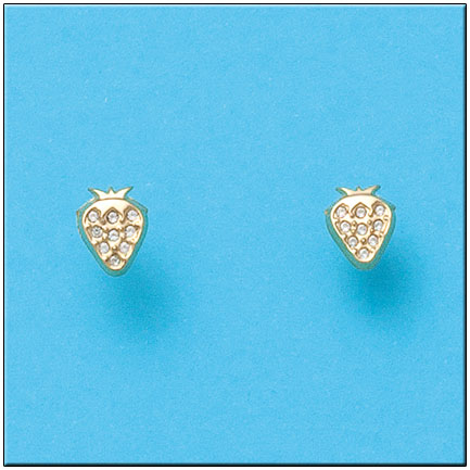 PENDIENTES EN ORO DE 18KL FRESAS