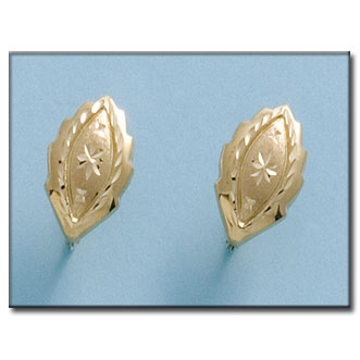 PENDIENTES EN ORO DE 18KL HOJA