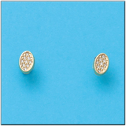 PENDIENTES EN ORO DE 18KL OVALADO