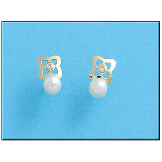 PENDIENTES EN ORO DE 18KL PERLAS