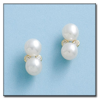 PENDIENTES EN ORO DE 18KL PERLAS 