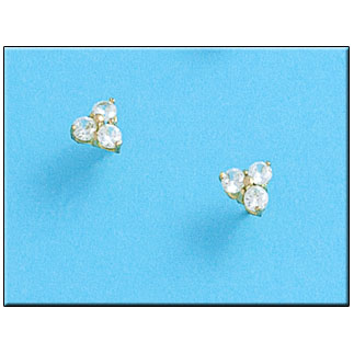 PENDIENTES EN ORO DE 18KL TREBOL