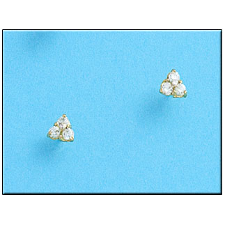 PENDIENTES EN ORO DE 18KL TREBOL