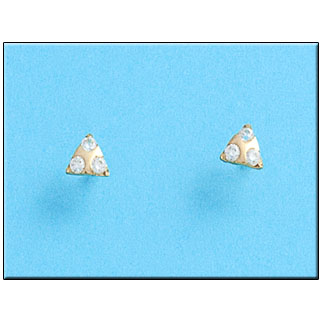 PENDIENTES EN ORO DE 18KL TRIANGULARES 