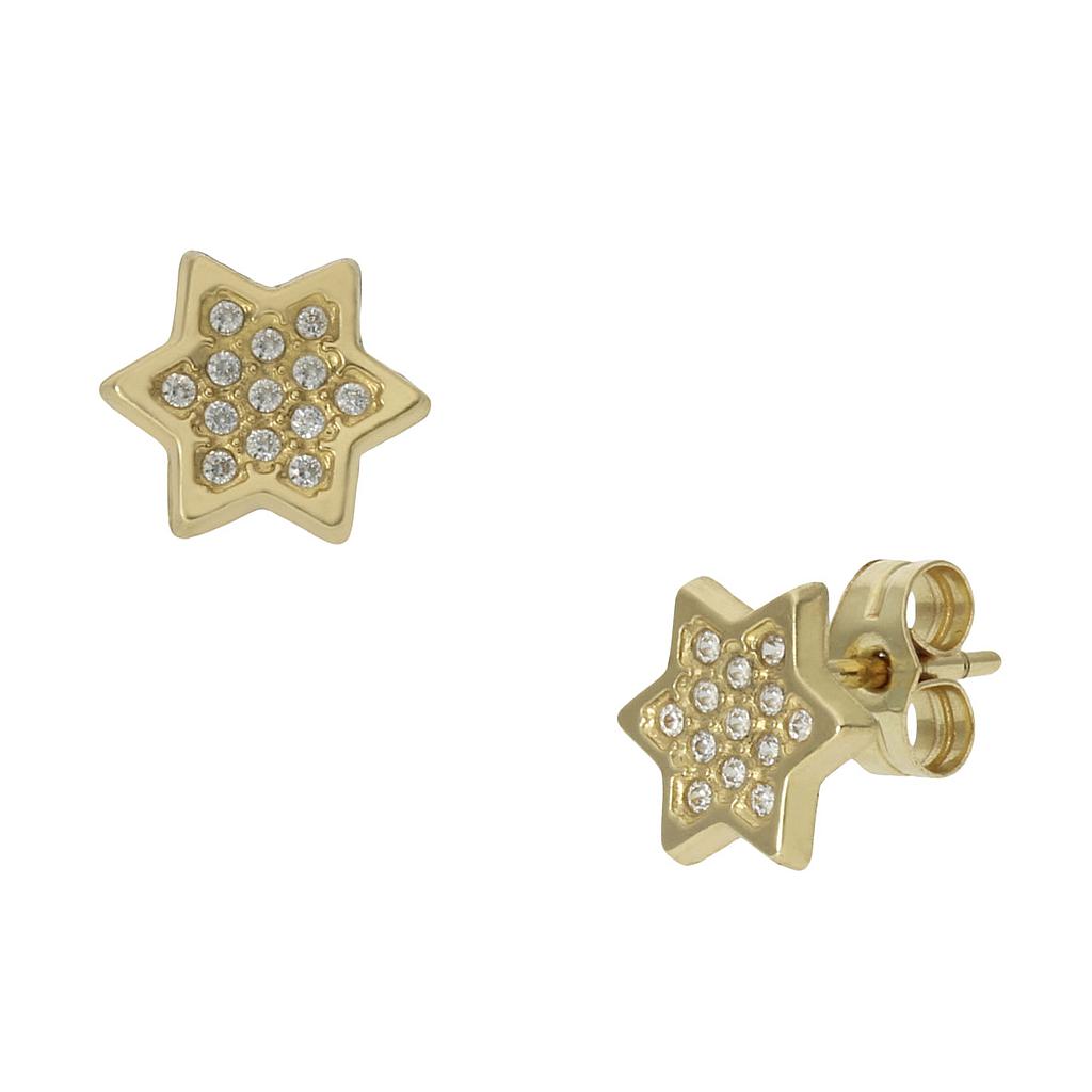 PENDIENTES ESTRELLAS ORO 18KL - 8MM
