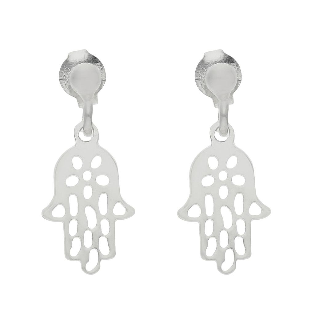 PENDIENTES MANO DE FATIMA PLATA 925MM
