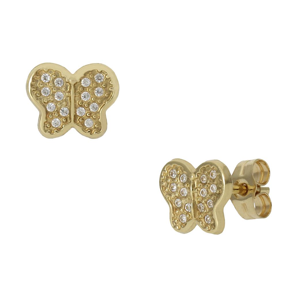 PENDIENTES MARIPOSA ORO 18KL - 8X6MM
