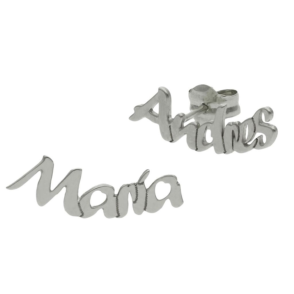 PENDIENTES NOMBRE TREPADORES PLATA 925MM