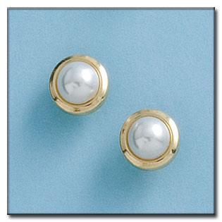 PENDIENTES ORO 18KL CON PERLA 6 MM