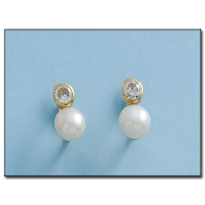 PENDIENTES ORO 18KL CON PERLAS