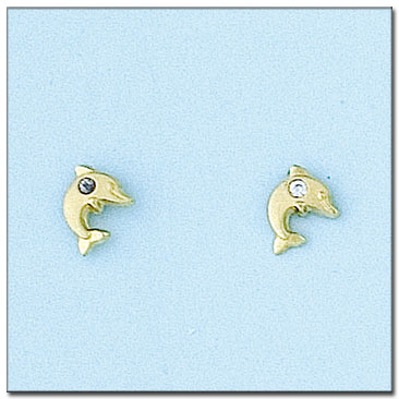 PENDIENTES ORO 18KL DELFIN