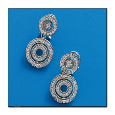 PENDIENTES ORO BLANCO 18KL CIRCONITAS