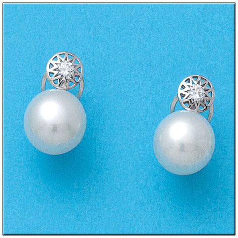 PENDIENTES ORO BLANCO 18KL CIRCONITAS