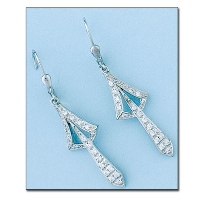 PENDIENTES ORO BLANCO 18KL CIRCONITAS