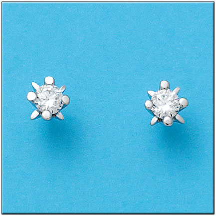 PENDIENTES ORO BLANCO 18KL DIAMANTES