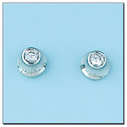 PENDIENTES ORO BLANCO 18KL DIAMANTES