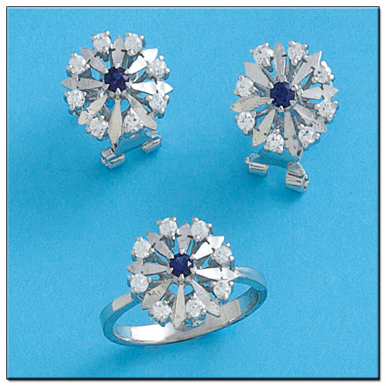 PENDIENTES ORO BLANCO 18KL DIAMANTES 