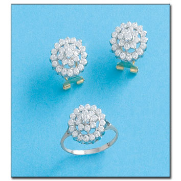 PENDIENTES ORO BLANCO DE 18KL
