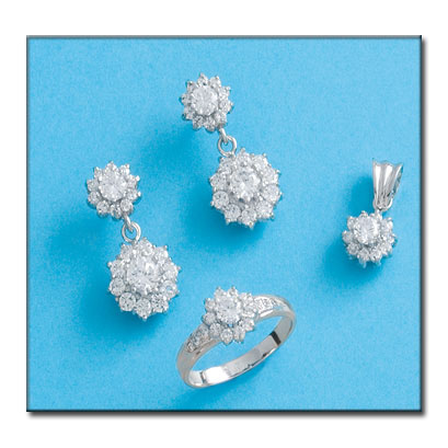 PENDIENTES ORO BLANCO DE 18KL