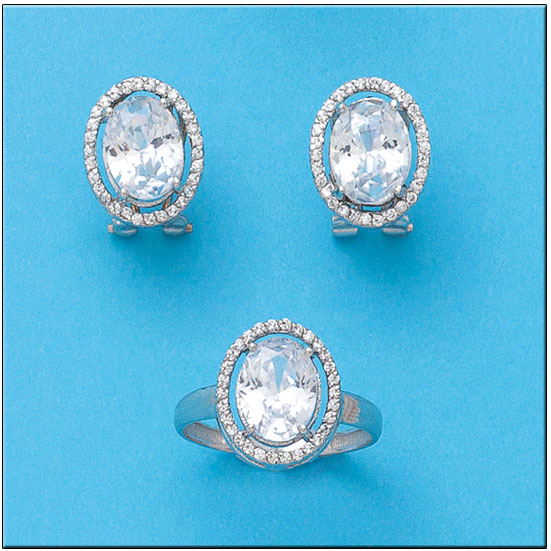 PENDIENTES ORO BLANCO DE 18KL CIRCONITAS