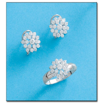 PENDIENTES ORO BLANCO DE 18KL CIRCONITAS