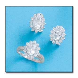 PENDIENTES ORO BLANCO DE 18KL CIRCONITAS