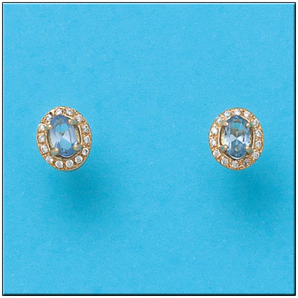 PENDIENTES ORO DE 18KL OVAL CIRCONITAS