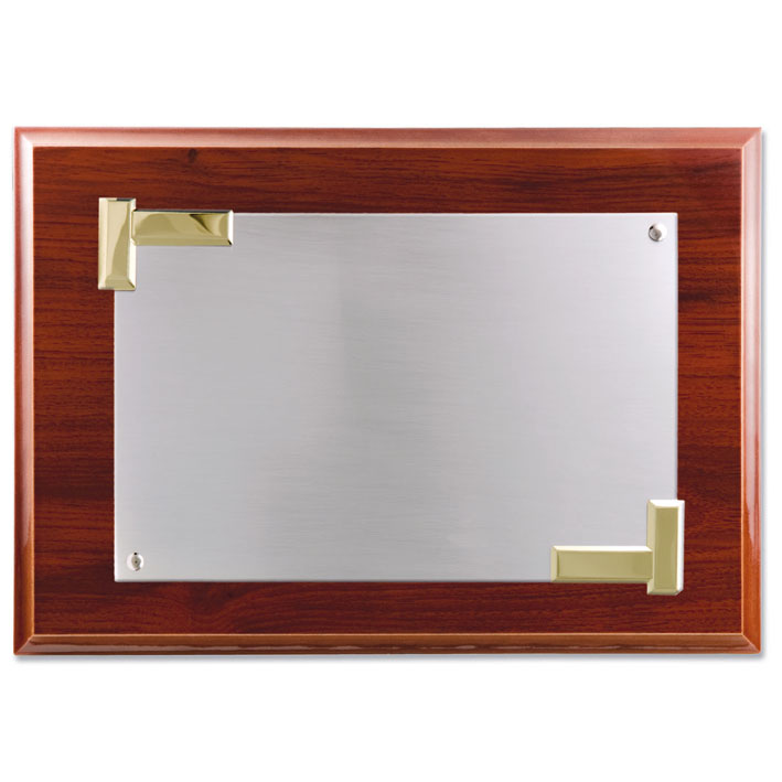 PLACA HOMENAJE ACERO - 26X21 18X14