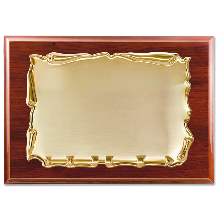 PLACA HOMENAJE ACERO - 26X21 19X13