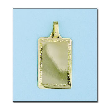 PLACAS EN ORO DE 18KL GRECA - 19X28MM