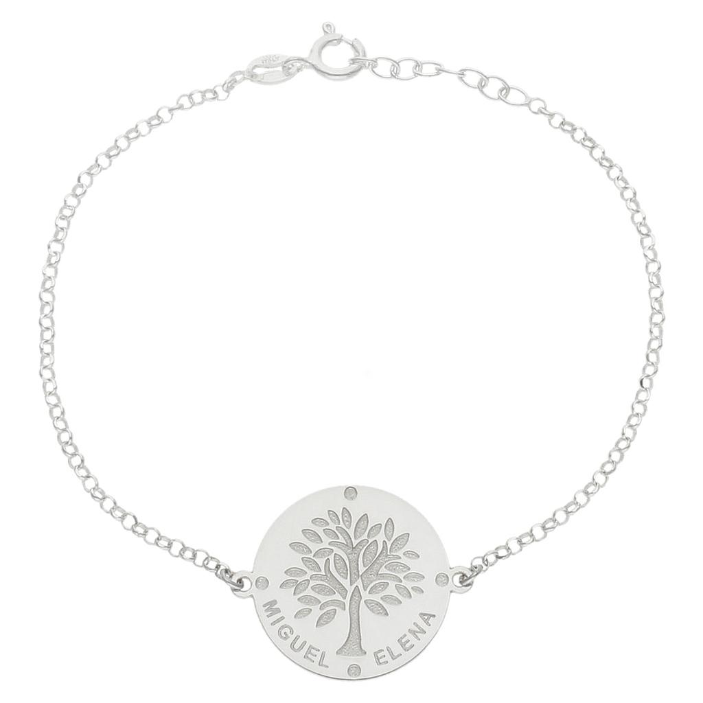 PULSERA ARBOL VIDA PLATA 925MM - 18MM