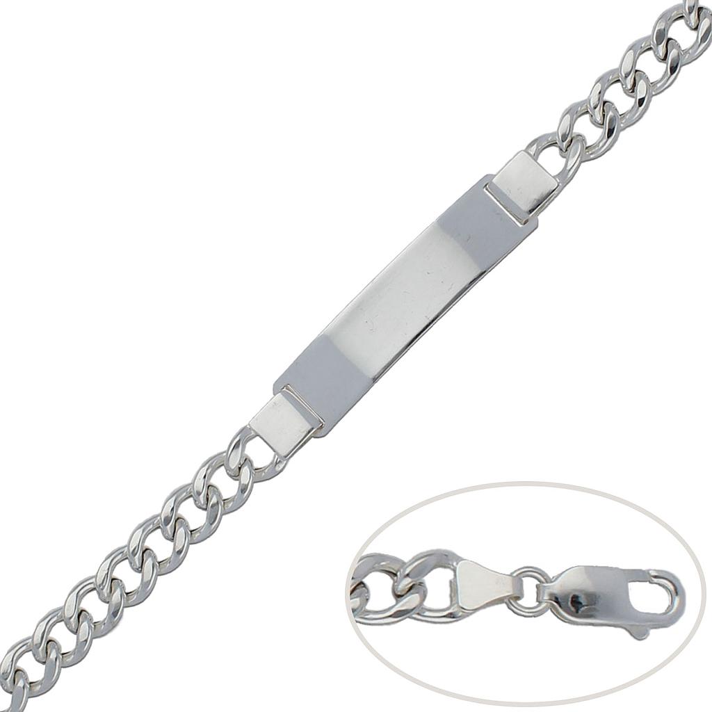 PULSERA BARBADA PLATA 925MM - 8MM