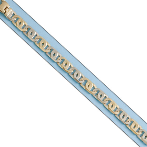 PULSERA BICOLOR FUNDIDA ORO 18KL